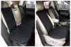 Накидки на сидіння авто з АЛЬКАНТАРИ (штучної замші). Сіра рядок. Комплект - 1
