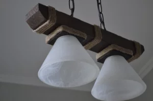 Люстра підвіс з натурального дерева на 2 лампи 117602/2