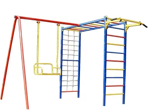 Дитячий спортивний комплекс для вулиці з гойдалками