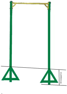 Вуличний турнік до 250 кг, П-подібний, металевий
