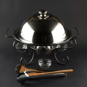 Садж для шашлику "Тріо Класик", з кришкою та комплектом