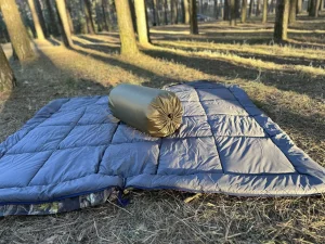 Спальний мішок ковдру великого розміру з капюшоном. Широкий 100см спальний мішок спальник ковдра до -40, Олива