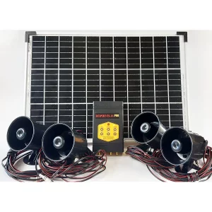 Відлякувач птахів КОРШУН 16 SOLAR із сонячною панеллю від ворон, шпаків, бакланів (акустичний)