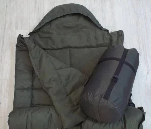 Спальний мішок з флісом ЗИМА (ковдра з капюшоном) до -40, теплий, Олива