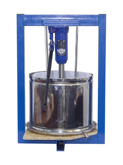 Прес для соку 25 літрів гідравлічний ручний з нержавіючим кошиком. Соковижималка яблук, винограду, фруктів