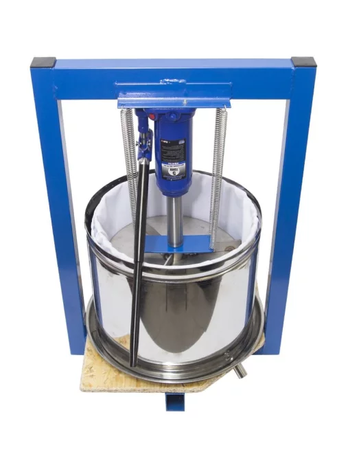 Прес для соку 25 літрів гідравлічний ручний з нержавіючим кошиком. Соковижималка яблук, винограду, фруктів