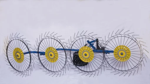 &quot;Сіноворушилка&quot; Граблі Сонечко до мотоблока — вушко для згрібання трави на 4 колеса