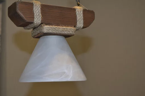 Дерев'яна люстра в альтанку Конус 1