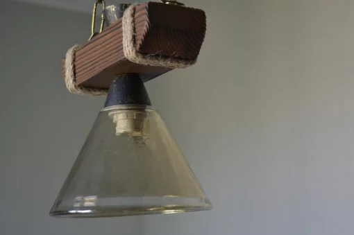 Дерев'яна люстра в альтанку Конус 2