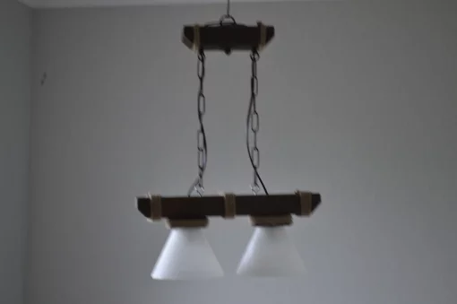 Люстра підвіс з натурального дерева на 2 лампи 117602/2