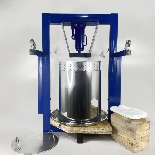 Прес для соку 50 літрів гідравлічний з кошиком з нержавіючої сталі. Соковижималка для яблук, винограду, фруктів