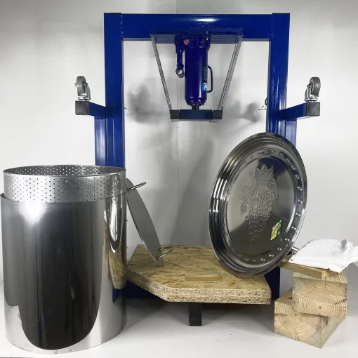 Прес для соку 50 літрів гідравлічний з кошиком з нержавіючої сталі. Соковижималка для яблук, винограду, фруктів