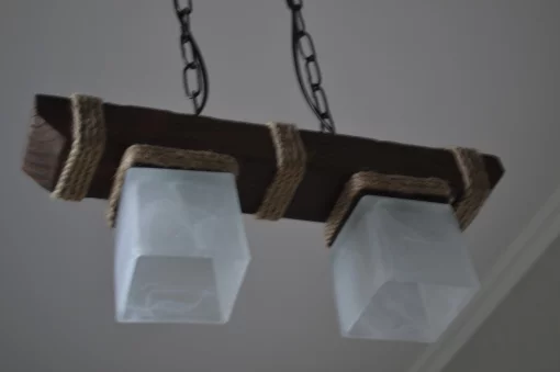 Люстра підвісна 117602 з натурального дерева на 2 лампи