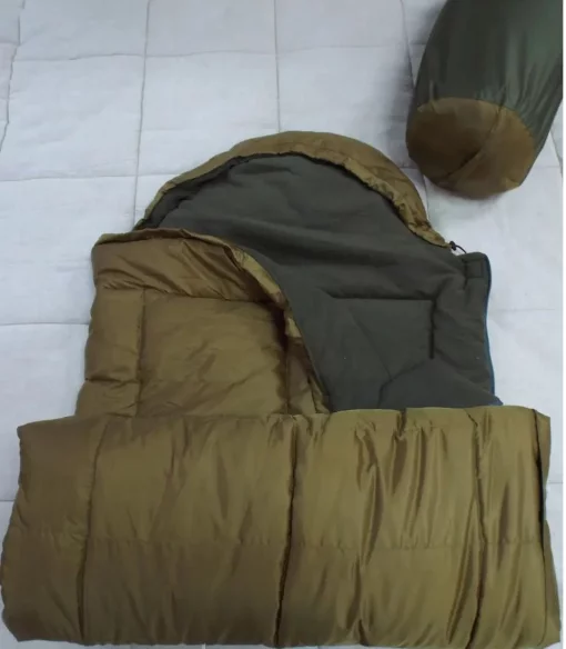 Спальний мішок ковдру туристичний зима до -40, койот, теплий, Спальник зимовий стьоганий з флісом