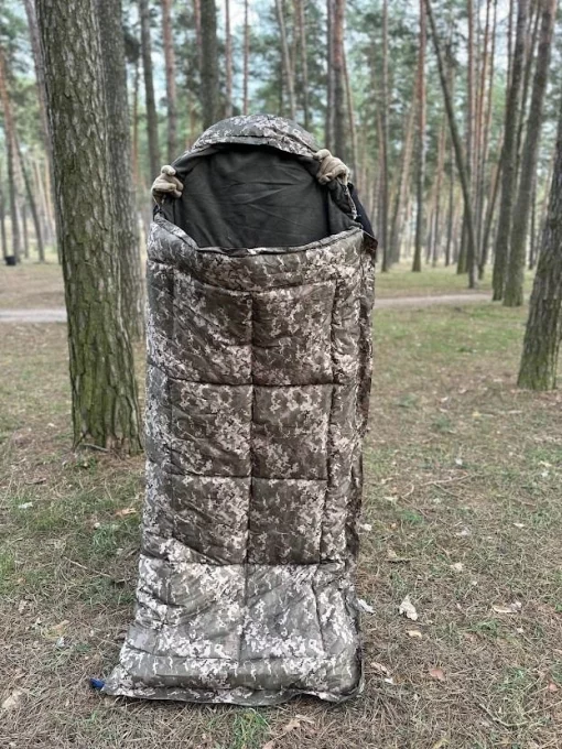 Туристичний зимовий спальний мішок, водонепроникний, з флісом, піксель до -40, дуже теплий