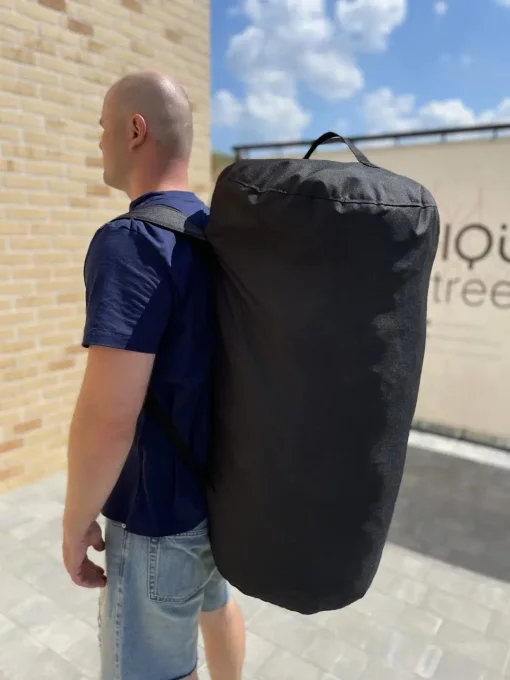 Сумка-Рюкзак Баул дорожній 120 л для пересування - не промокає, Чорний