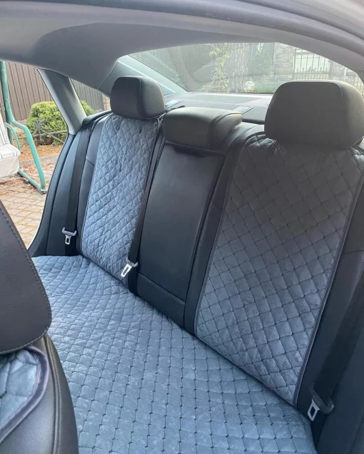 Накидки на сидіння авто з АЛЬКАНТАРИ (штучна замші). Сірі. 2 передних