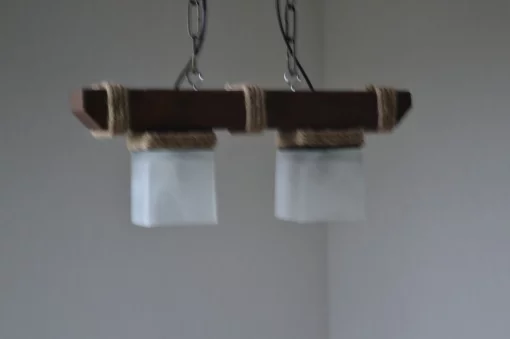 Люстра підвісна 117602 з натурального дерева на 2 лампи