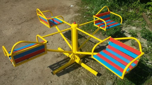 Дитяча Карусель з парасолькою 4-місцева