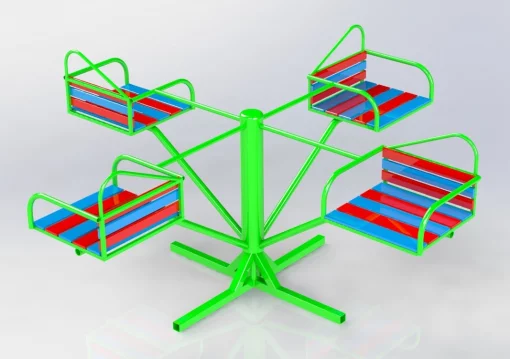Дитяча Карусель з парасолькою 4-місцева