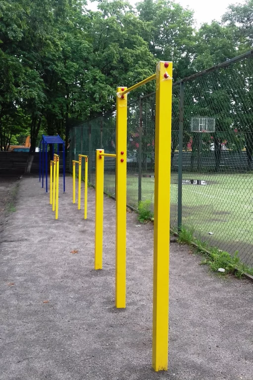 Дворовий турнік двохрівневий, навантаження до 250 кг, П-подібний, металевий