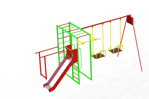 Спортивно-ігровий комплекс з гіркою і гойдалками вуличний