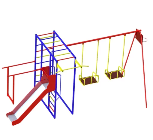 Спортивно-ігровий комплекс з гіркою і гойдалками вуличний
