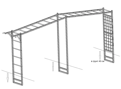 Вуличний рукохід, металевий.