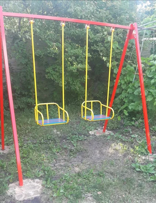 Дитячі гойдалки на підшипниках, двомісні.