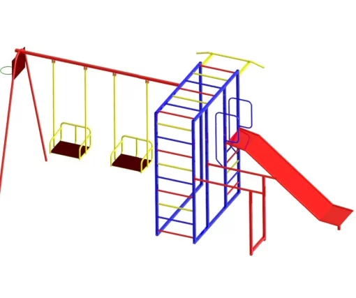 Спортивно-ігровий комплекс з гіркою і гойдалками для всієї родини