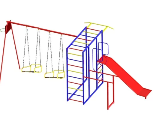 Спортивно-ігровий комплекс з гіркою і гойдалками для всієї родини