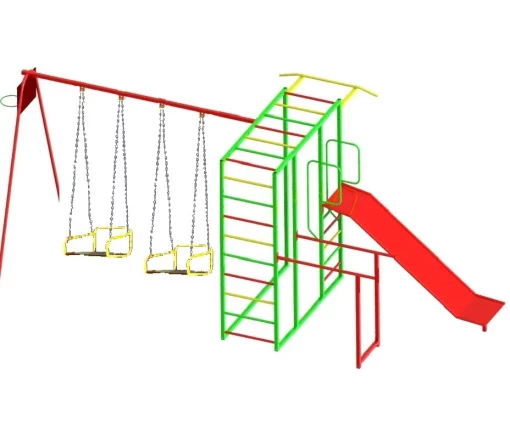 Спортивно-ігровий комплекс з гіркою і гойдалками для всієї родини