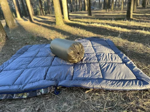 Спальний мішок ковдру великого розміру з капюшоном. Широкий 100см спальний мішок спальник ковдра до -40, Олива