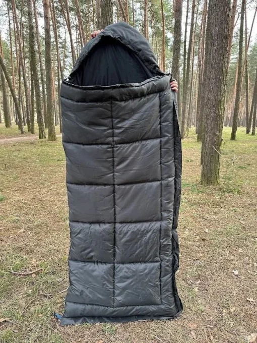 Спальний зимовий мішок до -20 ° Спальник зимовий широкий (85 * 205) з капюшоном, спальний мішок ковдра