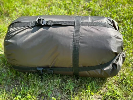 Спальник зимовий Термо до -40° Спальний мішок зимовий стьоганий з капюшоном Олива, Хакі з підкладкою Omni-Heat