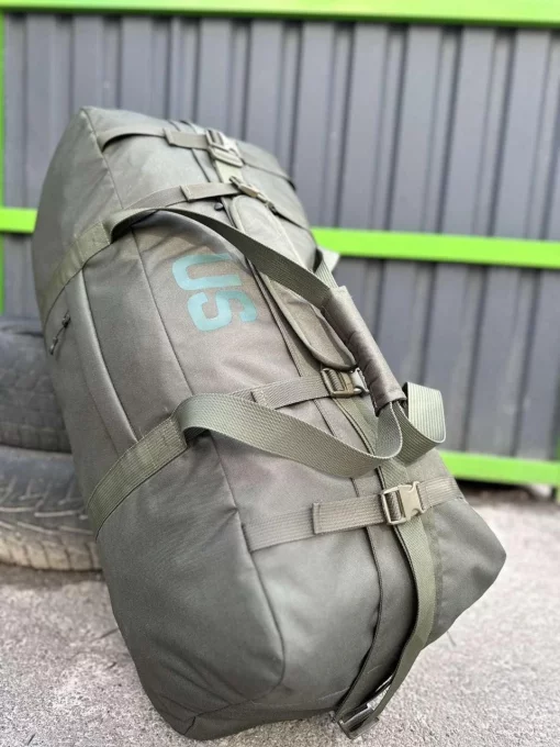 Сумка US на 130 літрів з ременем на плече, баул для передислокації та транспортування, великий рюкзак Олива