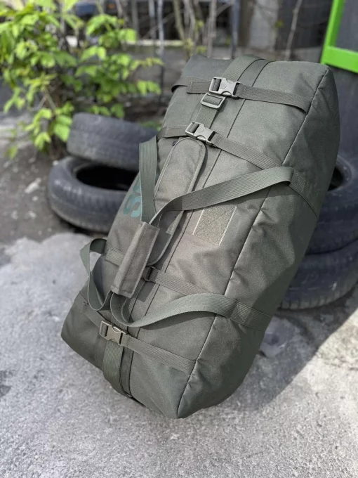 Сумка US на 130 літрів з ременем на плече, баул для передислокації та транспортування, великий рюкзак Олива