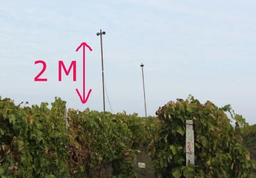 Звуковий відлякувач птахів КОРШУН 16 SOLAR оснащений сонячною панеллю на 50 Вт та акумулятором