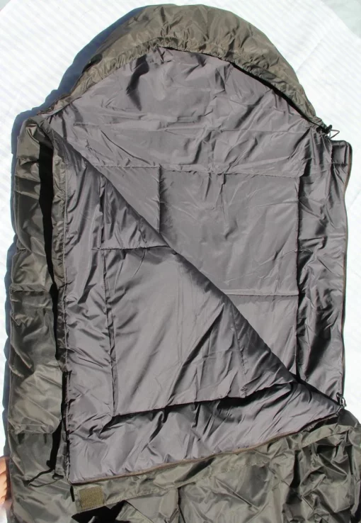 Спальний мішок ковдру великого розміру з капюшоном. Широкий 100см спальний мішок спальник ковдра до -40, Олива