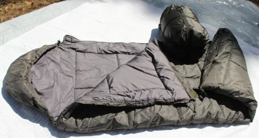 Зимовий спальний мішок ковдра до -40, Олива. Спальник-ковдра з компресійним мішком
