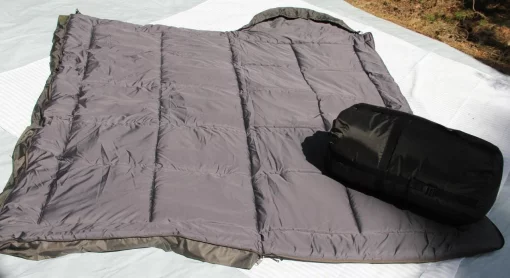 Спальний мішок ковдру великого розміру з капюшоном. Широкий 100см спальний мішок спальник ковдра до -40, Олива