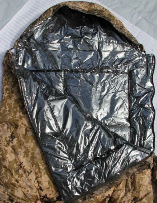 Зимовий Термо спальник до -40 метровий стьобаний. Спальний мішок для суворої зими з капюшоном Ботал Піксель