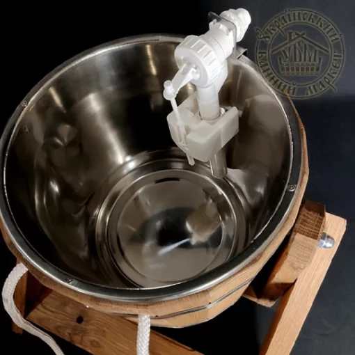 Відро-водоспад, дуб зі вставкою із нержавіючої сталі, 15 л