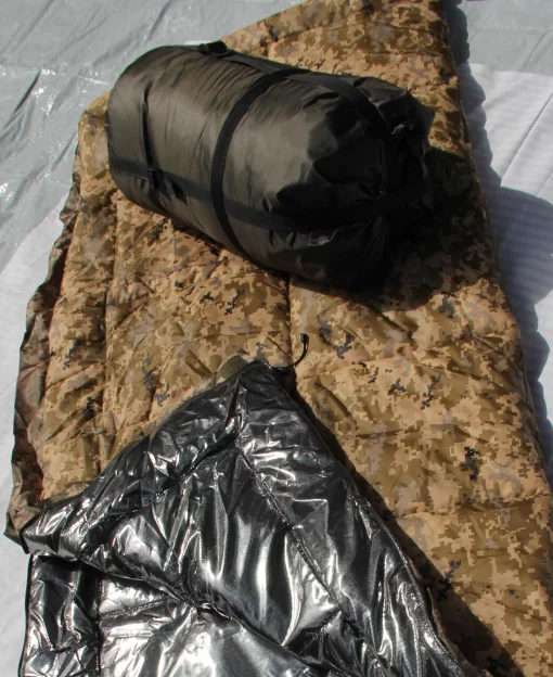 Спальний мішок (спальник) Термо зимовий з капюшоном, піксель до -40, з термо підкладкою Omni-Heat