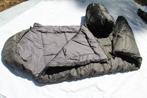 Зимовий спальний мішок ковдра до -40, Олива. Спальник-ковдра з компресійним мішком